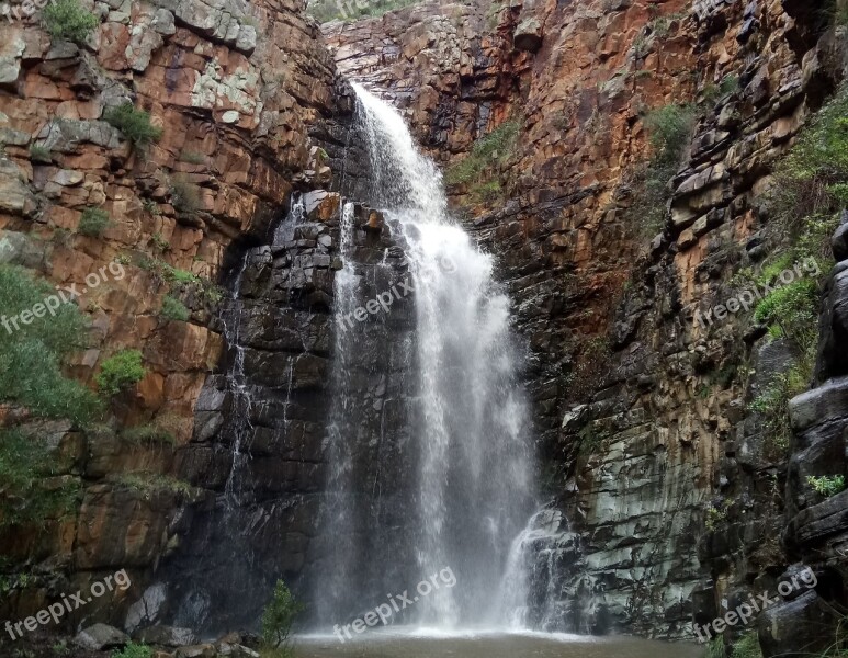 Waterfall Rocks Morialta National Park Nature