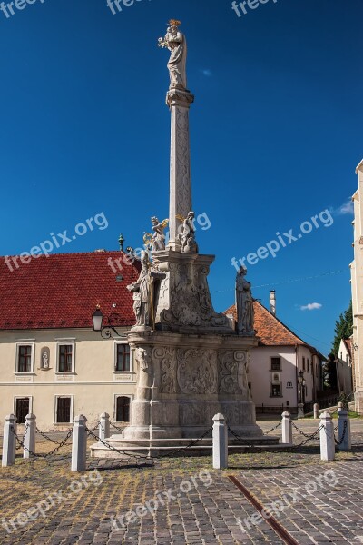 Slovakia Trnava The Square Of St Nicholas The Statue Of