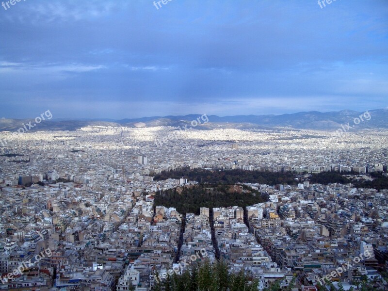 Athens Greece Panorama City Sightseeing