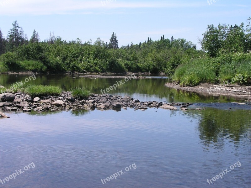 Maine River Stream Water Nature