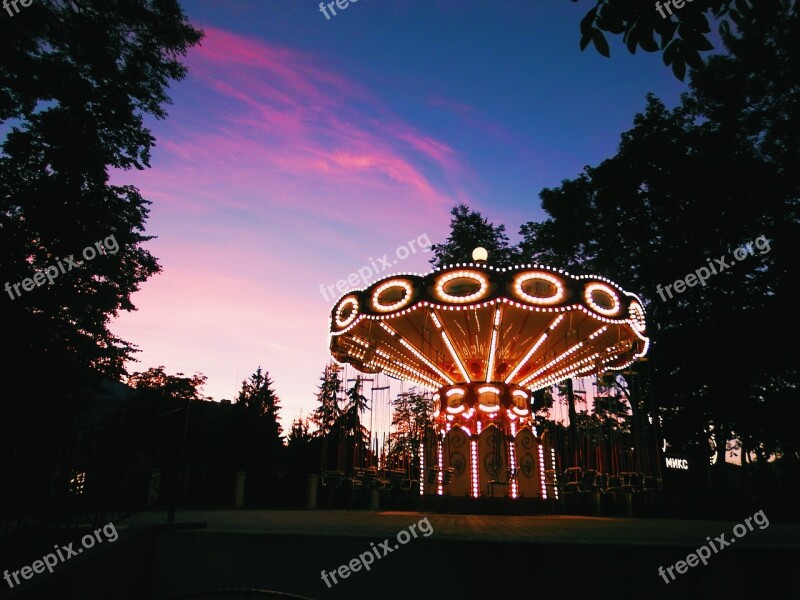 Sky Sunset Merry-go-round Free Photos