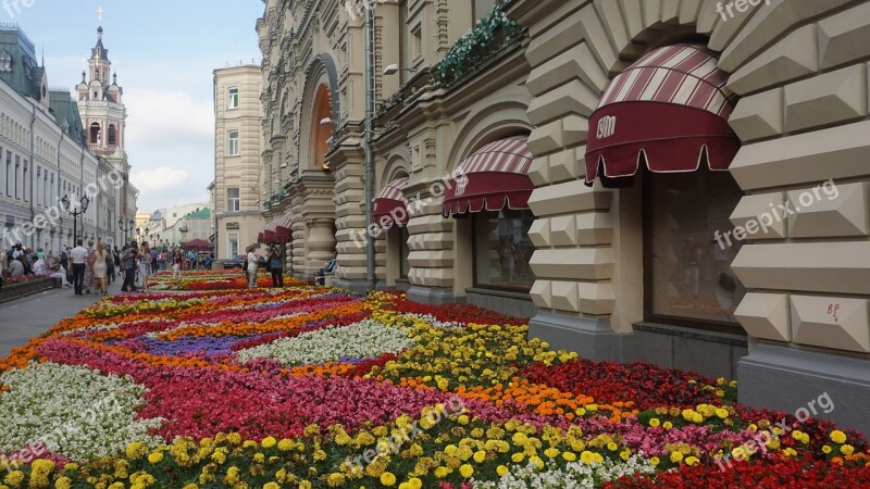 Flowers Mall Design Red Outdoor