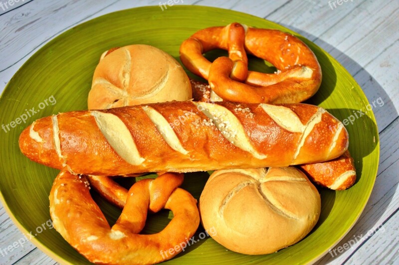 Roll Pretzels Baked Goods Arouse Breakfast