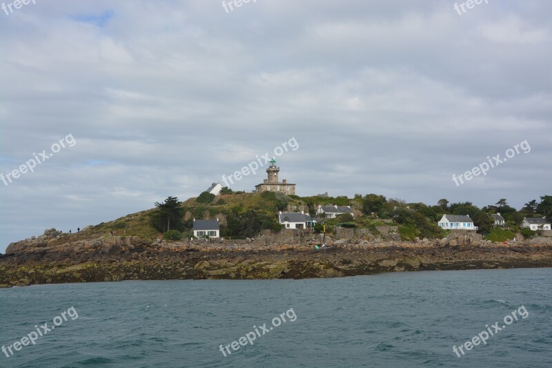 Chausey Islands View Semaphore Normandy Sea High