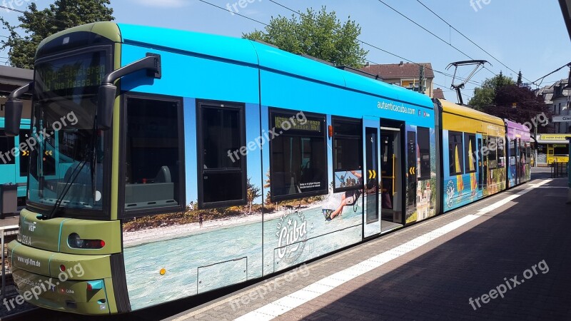 Train Tram Frankfurt Advertising Tourist Office