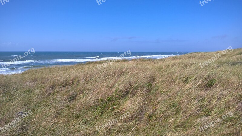 Denmark North Sea Beach Dune Sky