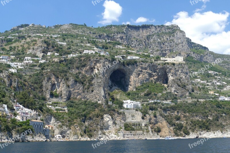 Amalfi Italy Amalfi Coast Coast Cliff