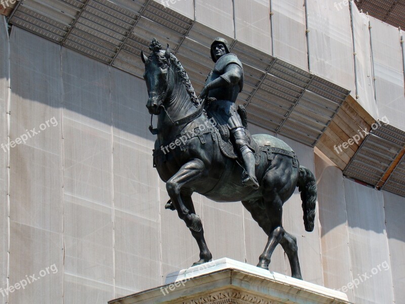 Monument The Statue The Horse Rider Black Horse