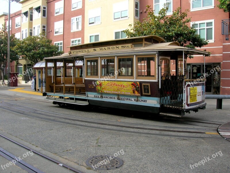 Transport Traffic San Francisco Cable Car Retro