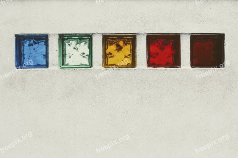 Glass Blocks Wall Glass Texture Mood