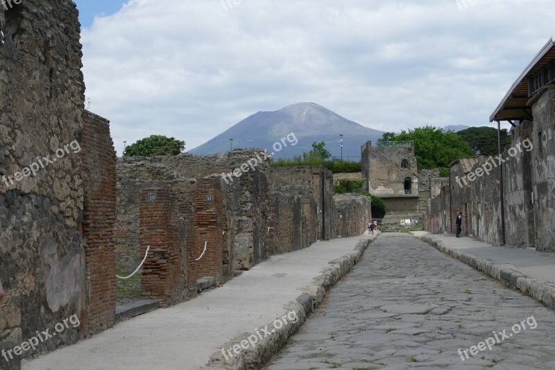 Pompeii Italy Naples Antiquity Columnar