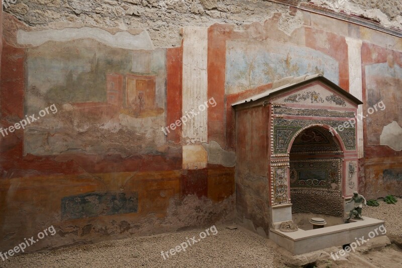 Pompeii Italy Naples Antiquity Image