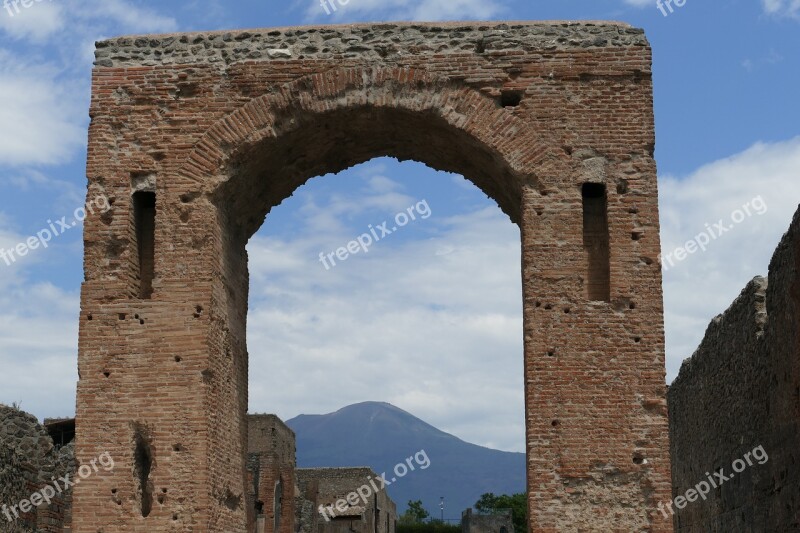 Pompeii Italy Naples Antiquity Columnar