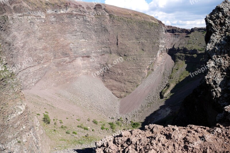 Vesuvius Volcano Naples Italy Mountain