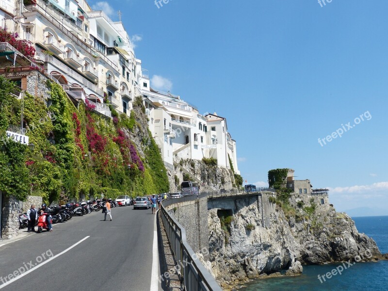 Amalfi Italy Amalfi Coast Coast Cliff