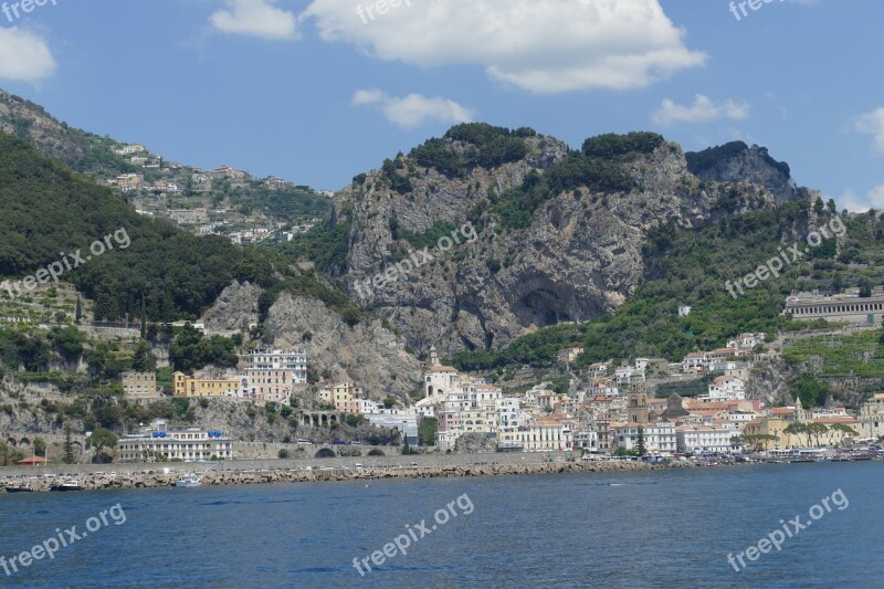 Amalfi Italy Amalfi Coast Coast Cliff