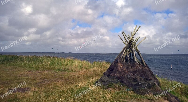 Denmark North Sea Fishing Nets Sea Sky