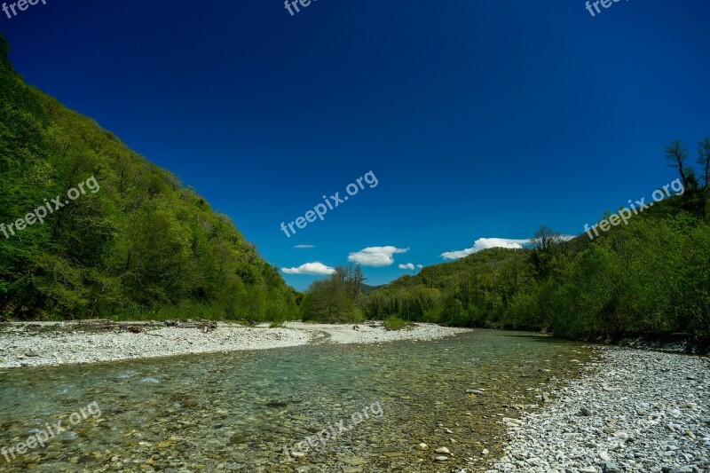 Nature River Landscape Water River Bank