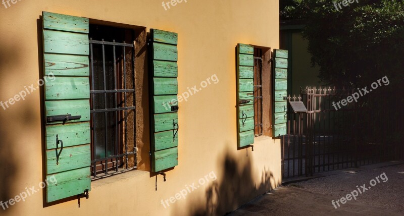 Windows Shutters Colourful Padua Italy