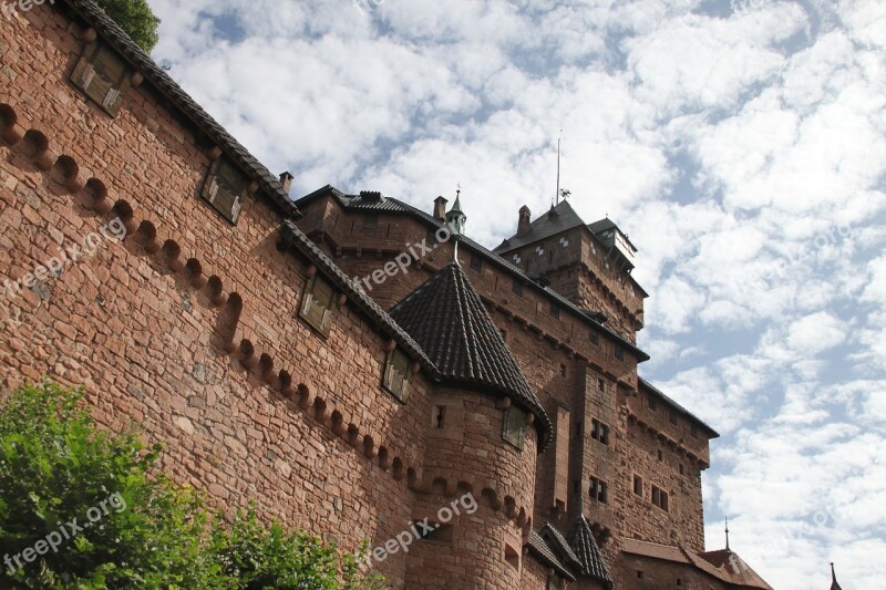 Haut-koenigsbourg Castle Alsace Free Photos