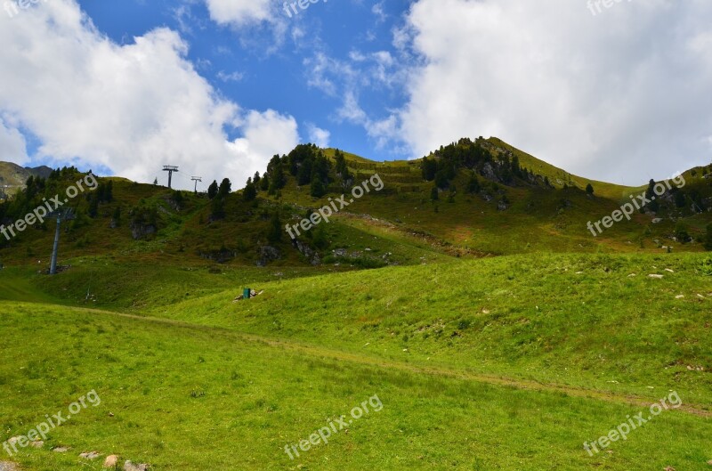 Austria Zillertal Tyrol Meadow Mountains