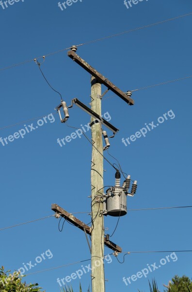 Electricity Pole Wires Cables Energy