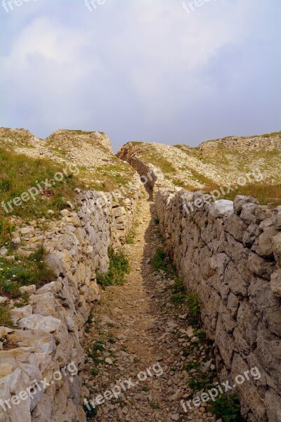 Trench Pasubio War World Italy