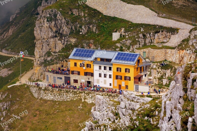 Refuge Pasubio Italy Mountain Hut The Pope