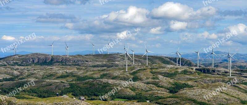 Windmill Wind Power Mountain The Nature Of The