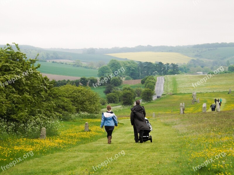 Walk Countryside Summer Outdoors Walking