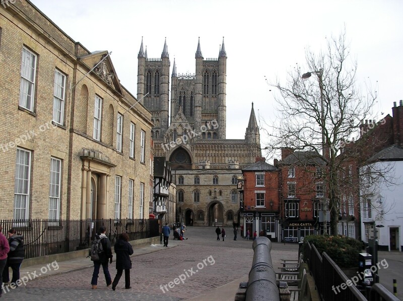 Square Lincoln Cathedral Old Free Photos