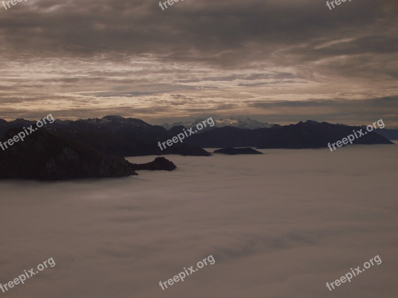 Traunsee Fog Mood Landscape Austria