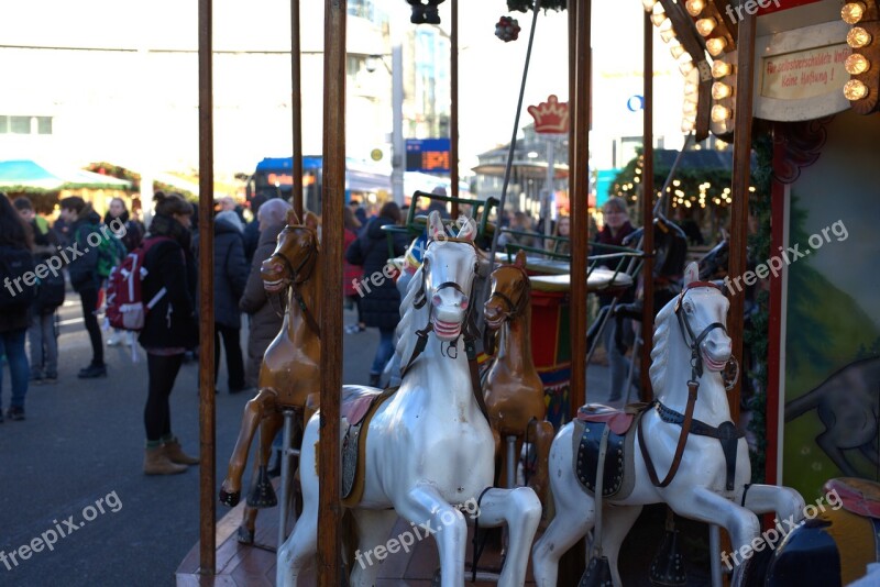 Carousel Christmas Market Kassel Advent Christmas Time