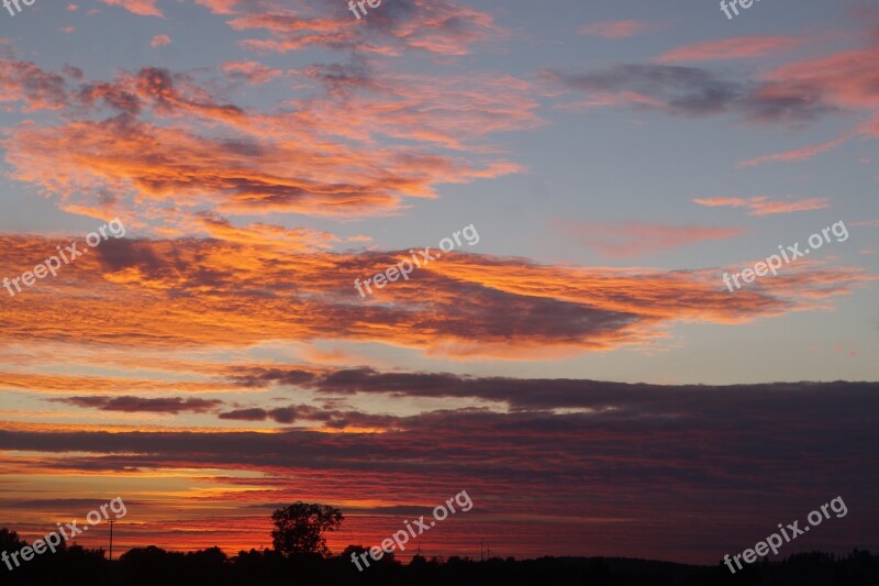 Sunset White City Fichtelgebirge Bavaria Upper Franconia