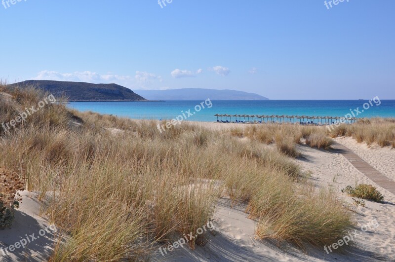 Greece Beach Sandy Elafonisos Peloponnese