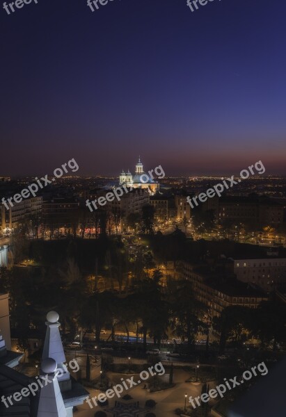 Night Basilica Architecture Madrid San Francisco El Grande