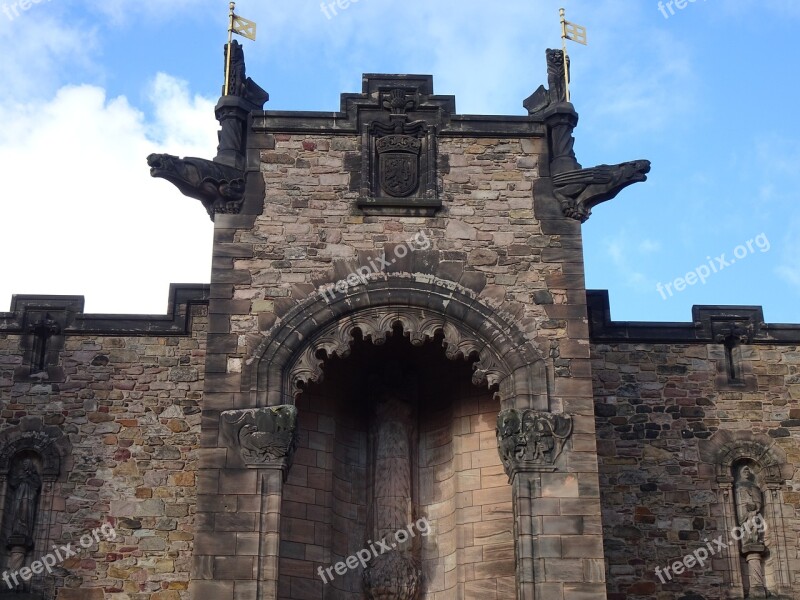 Castle Edinburgh Scotland Fortress Historically