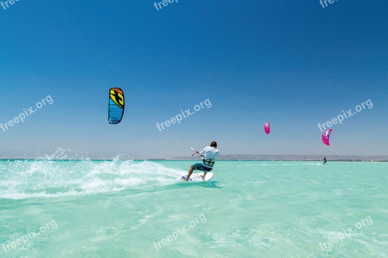 Kite Surfing Kitesurfing Sea Water Sports Summer