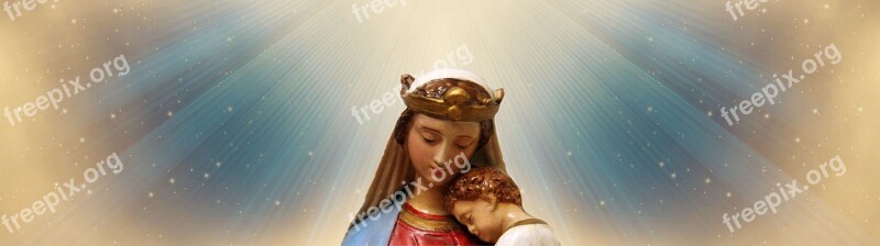 Baby Jesus Religion Virgin Mary Madonna Statue