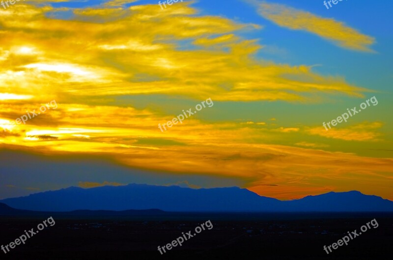 Sunset From Oliver Lee Park Sunset New Mexico Twilight