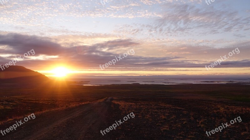 Sunset Breidafjordur Stykkishólmur Free Photos