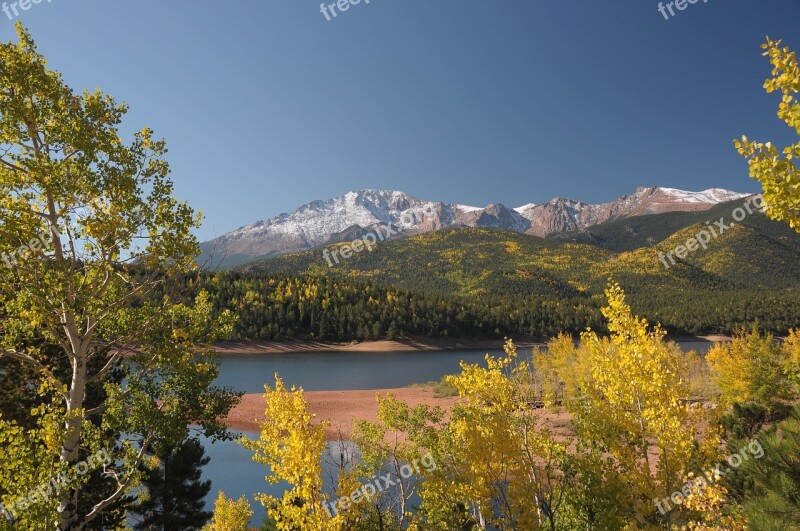 Pikes Peak Highway Colorado Fall Aspen Mountains