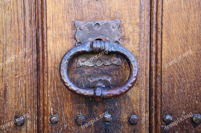 Door Handle Doorknocker Front Door Door Old Building