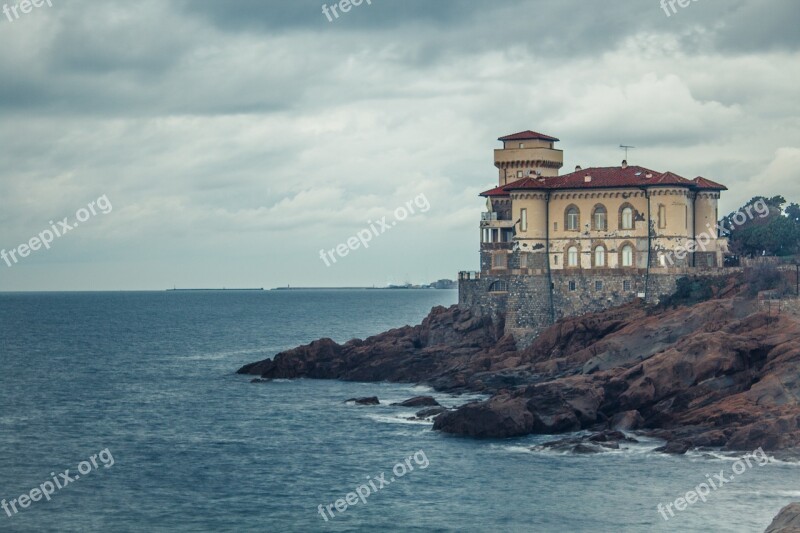 Leghorn Castle Mug Sea Tuscany Nature