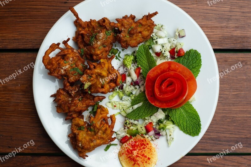 Pakora Indian Food Indian Kitchen Meal Cooking