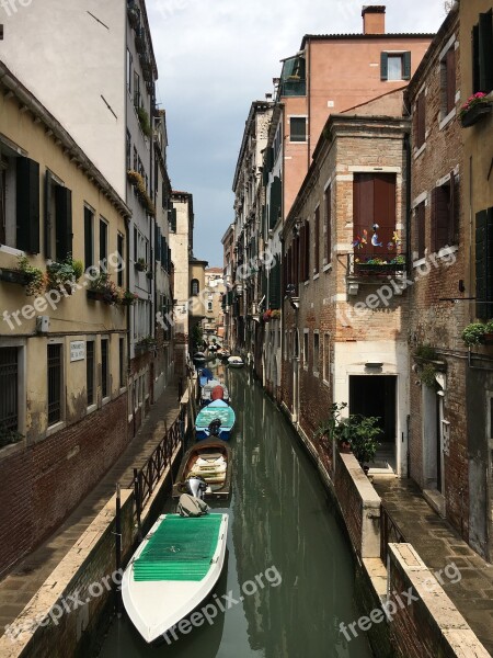 Venice Gondolier Water City Free Photos