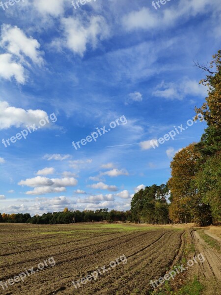 Field Sky Spacer Landscape Clouds