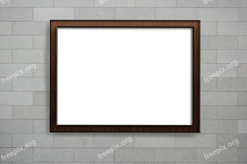 Mockup Wall Poster Empty Frame Picture Frame