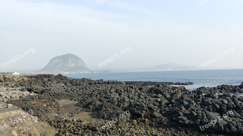 Republic Of Korea Jeju Island Sea Landscape Jeju