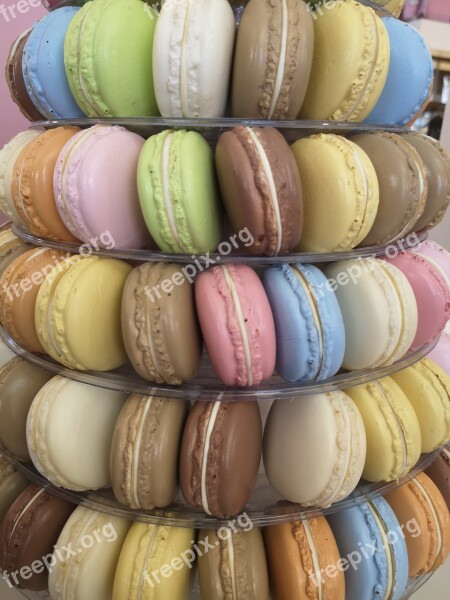 Candy Macarons Dessert Colorful Free Photos